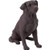 Sandicast Small Size Chocolate Labrador Retriever Sculpture, Sitting