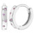925 Sterling Silver Pink CZ Dots Huggie Hoop Earrings for Girls or Teens