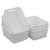 Vababa White Plastic Storage BasketsStorage Bins Pack for 6