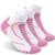 Forcool Womens Running Ankle Socks Jogging Hiking Trail Walking Workout Arch Support Performance Outdoor No Show Socks Cushion Athletic Sport Low Cut Tab Socks Medium 3 Pairs White and Pink