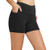 BALEAF Womens 5 High Waist Workout Yoga Running Compression Exercise Volleyball Shorts Side Pockets Black XXL