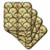 3dRose cst_212492_3 Art Deco Design Gold & Black Ceramic Tile Coasters, (Set of 4)