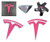 Custom Cut Graphics Tesla Model 3 Logo Decal Wrap Gloss Pink