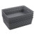 Zerdyne 4-Pack Plastic Paper Storage Basket Tray Grey