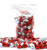 LaetaFood Christmas Hersheys Kisses Milk Chocolate Red Silver Foils Candy 2 Pounds Bag