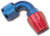 Russell 610170 Red/Blue Anodized Aluminum -8AN 90-Degree Hose End