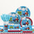 Creative Converting All Aboard Train Birthday Party Supplies Kit Serves 8