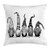 Lunarable Gnome Throw Pillow Cushion Cover Little Forms with Striped and Polka-Dotted Hats on a Plain Background Decorative Square Accent Pillow Case 18 X 18 Charcoal Grey