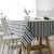 Aquazolax Picnic Tablecloth for Rectangular Tables with Hem Simple Stripes Pattern Table Covers 56x73 Sky Blue