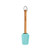 KitchenAid Gourmet Silicone Spoon Spatula with Cherry Wood Handle, Aqua Sky