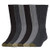 Gold Toe Mens Harrington Crew Socks 6 Pairs CharcoalLight GreyBlack Shoe Size 12-16