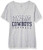 NFL Dallas Cowboys Womens Practice Glitter Tee Athletic Gray XX-Large