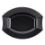 Party Essentials 20 Count Hard Plastic 10.5" Royalty Dinnerware Oval Dinner Plates, Black