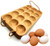 5MoonSun5s Handmade Egg Tray - Wooden Egg Holder For 15 Eggs Usable in Kitchen Refrigerator Counter top  Store and Display Chicken Eggs Deviled Eggs - Easy to Clean A friendly gift_