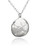 Sterling Silver Hammered Texture Sand Dollar Charm Necklace 18 Chain