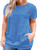 VISLILY Womens Plus Size Casual Summer Plain Loose Tunic T Shirt with Pockets Blue 16W