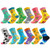 Fun Colorful Socks Combed Cotton Stockings Mid Calf Art Patterned Funky Happy Sock Packs 12 Pairs1204 Free Size US 6-11