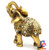 Feng Shui 8 H Brass Color Elegant Elephant Statue with Trunk Facing Upwards Collectible Wealth Lucky Elephant Figurine Perfect for Home Decor Office Decoration Gift Crystal Collection