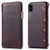 iPhone Xs Max Leather Case Reginn Waxed Leather Folio with Card Slot Cash Pocket and Stand Function Qi Charging Compatible Leather Wallet Case for iPhone Xs Max Wine Red