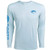 Costa Del Mar Mens Tech Crew Performance Long Sleeve Shirt Arctic Blue Medium