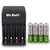 Mr.Batt AA Rechargeable Batteries 4 Pack and NiMH NiCD Smart AA&AAA Battery Charger with Micro-USB Charging Port