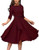 Womens Elegance Audrey Hepburn Style Ruched Dress Round Neck 34 Sleeve Sleeveless Swing Midi A-line Dresses with Pockets