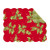 C and F Home Holly Red Holiday Christmas Floral Botanical Reversible Oblong Rectangular Cotton Quilted Cotton Placemat Set of 4 Rectangular Placemat Red