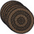 VHC Brands Classic Country Primitive Tabletop  and  Kitchen-Farmhouse Jute Black Round Tablemat Set of 6 VHC Brands Classic Country Primitive Tabletop  and  Kitchen-Farmhouse Jute Black Round Tablemat Set of 6