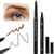2 Pack Eyebrow Pencil Kit Microblading Eyebrow Tattoo Pen Waterproof Liquid Eyebrow Pencil Professional Eyebrow Pencils Makeup Brow Kit with Dual Ends and Eyebrow Brush Brown