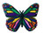 PatchClub Rainbow Butterfly Applique Patch Iron OnSew On