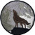 Ranger Return Lone Wolf Howling Full Moon Fox Sew on Iron on Embroidered Applique Badge Sign Patch Iron-Howling-Brown