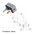 GLOSO E536 Stud Type Circuit Breakers No Bracket Manual Reset T3 - 1 Pack 20A
