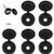 150 Pieces Hinged Screw Cover Caps Plastic Screw Caps Fold Screw Snap Covers Washer Flip Tops Black