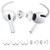 MioHHR 2 Pair Airpods Pro Ear Hooks and 2 Pair Airpod Pro Silicone Tips Covers Airpods 3 Anti-Slip Ear Hooks Tips Cover for Apple Airpods pro Replacement Accessories ?Added Storage Pouch? White