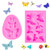 2PCS Butterfly Silicone Molds Dragonfly Fondant Mold Cake Molds Baking Mold Chocolate Mold for Making Candy Chocolate Polymer Clay Cake Decoration