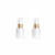 2Pcs 30ml1oz Lotion Dispenser Bottle Empty Refillable Glass Pump Press Bottle Upscale Pearlescent White Travel Dispenser Container Jars for Emulsion Essence Cream