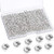 800 Pieces Crimp Bead Knot Covers Half Round Open Crimp Beads Covers 3_0 mm for DIY Jewelry Makings Silver