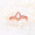 Unsutuo Wedding Band Water Drop Ring Rose Gold Engagement Ring for Women 8