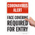 SmartSign inchCoronavirus Alert - Face Covering Required for Entry Sign  10 x 14 Plastic