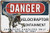AntSwegg Tin Sign Danger Velociraptor Containment Metal Sign 12x8 Inch