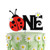 Ladybug One Cake Topper First 1st Birthday Cake Decor Insect Theme Party Decorations Wedding Christening Birthday Baby Shower Gender Reveal Decor