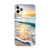 FancyCase Compatible with iPhone 12 Mini 5_4 inch-Landscape Pattern Soft Silicone Protective iPhone 12 Mini Case Beach Waves