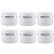6PCS White Plastic Creams Jar with Inner Liners and Lid Empty Refillable Cosmetic Face Lotions Ointments Bottles Containers Lip Balm Storage Scrub Lotions Dispenser Jars Pots100ML3_38OZ