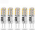 12V G4 LED Light Bulbs Warm White 2700K ACDC 1_5W 20W Halogen G4 Capsule Bulbs Replacement Bi-Pin Base JC Type Energy Saving Non-dimmable G4 LED Lamp 5-Pack