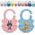 2 Pack Silicone Bibs for Baby Boy Girl Toddler Bibs for Eating with Food Catcher Plastic Waterproof Bibs for Babies 6-36 Months