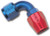 Russell 610180 Red/Blue Anodized Aluminum -10AN 90-Degree Hose End