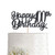 Black Happy 100th Birthday Cake Topper Black Glitter Cheers To 100 Years Party Cakes Decorations Supply