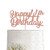 44th Birthday Cake Topper Rose Gold Glitter Cheers To 44 Years Party Decoration Supply