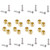 Farbetter 16 Pairs Bicycle Bike Brake Olive and Brass Connecting Insert Kit for Shimano BH90 Bike Hydraulic Disc Brake Hose