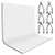 ZUOCHEN 6X9FT White Screen Chromakey Muslin Background Screen Photo Backdrop Photography Backdrop Background Fabric Background with 6 Clamps for Photo Video Studio Portrait Stand is NOT Included